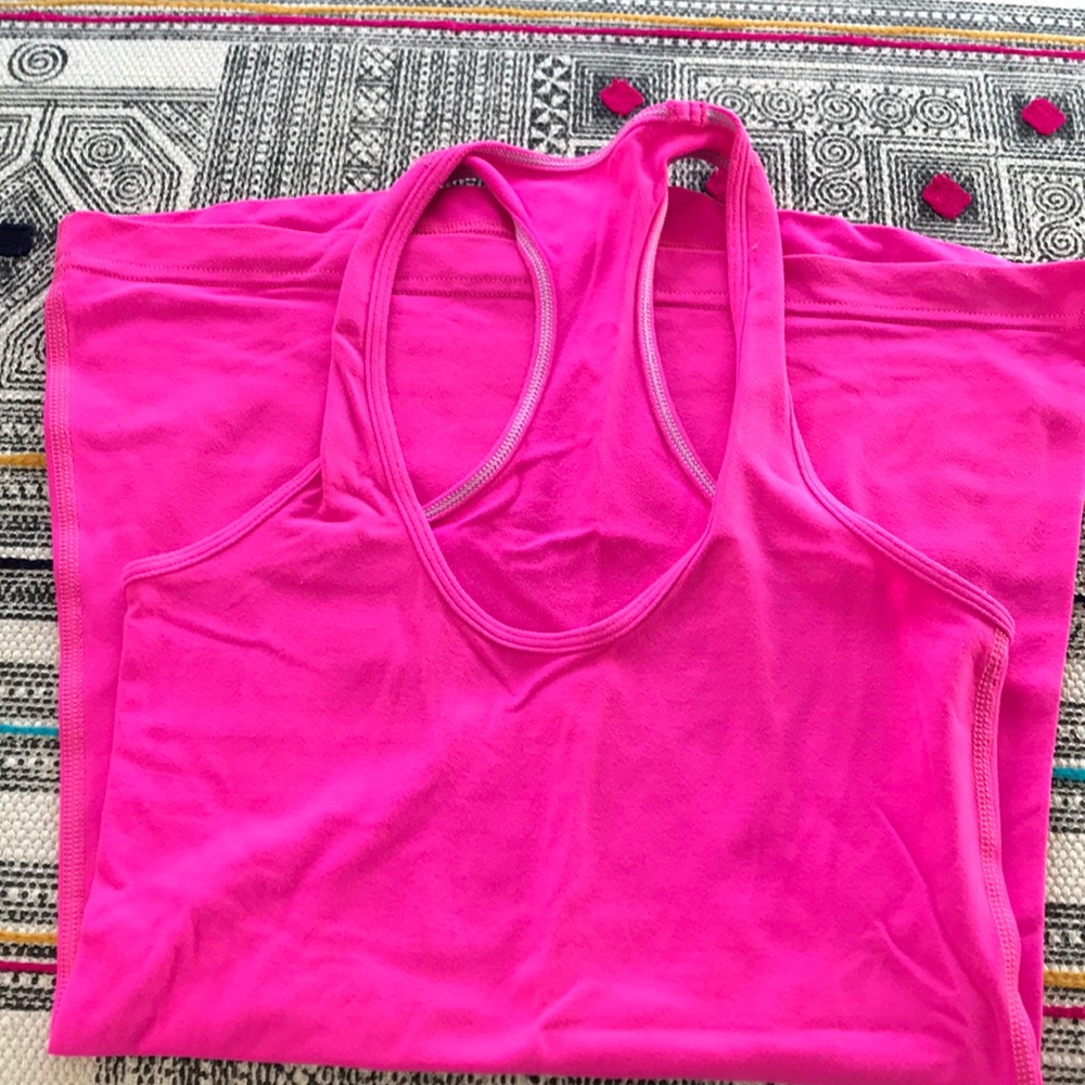 Lululemon hot pink racer back tank
